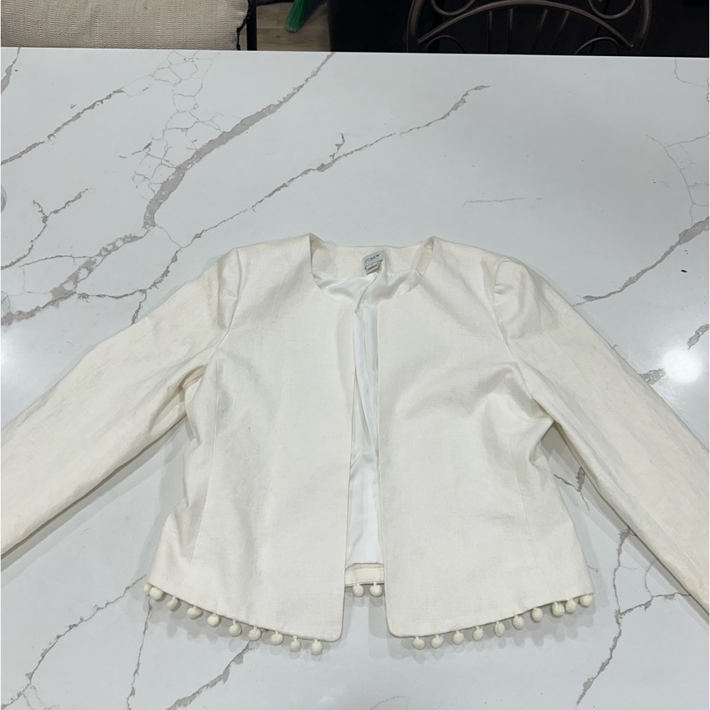 J Crew Cream Colored Women’s Business Jacket size Medium